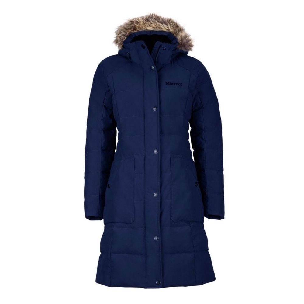 Marmot Women’s Navy Clarehall Waterproof 700 Down Parka Jacket